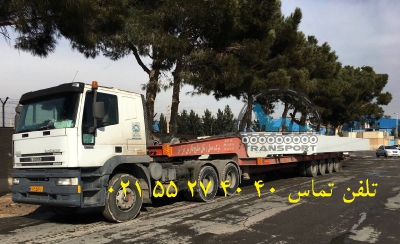 حمل سازه فلزی توسط کمرشکن 7محور ویژه خلیج فارس ترابر