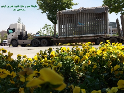 حمل لوازم نیروگاهی از مبدا تهران به مقصد اهواز توسط کمرشکن 5 محور ویژه ارتفاع کوتاه شرکت حمل و نقل خلیج فارس ترابر